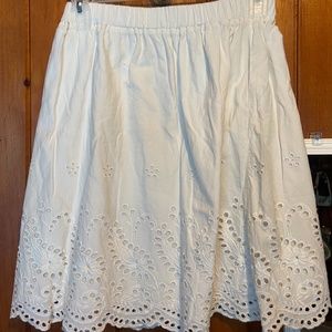 White lace skirt